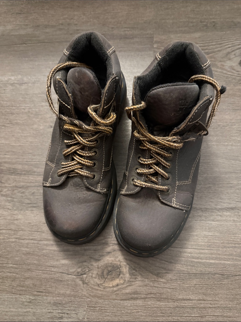 Dr Martens Casual Brown Leather Lace-Up Boots